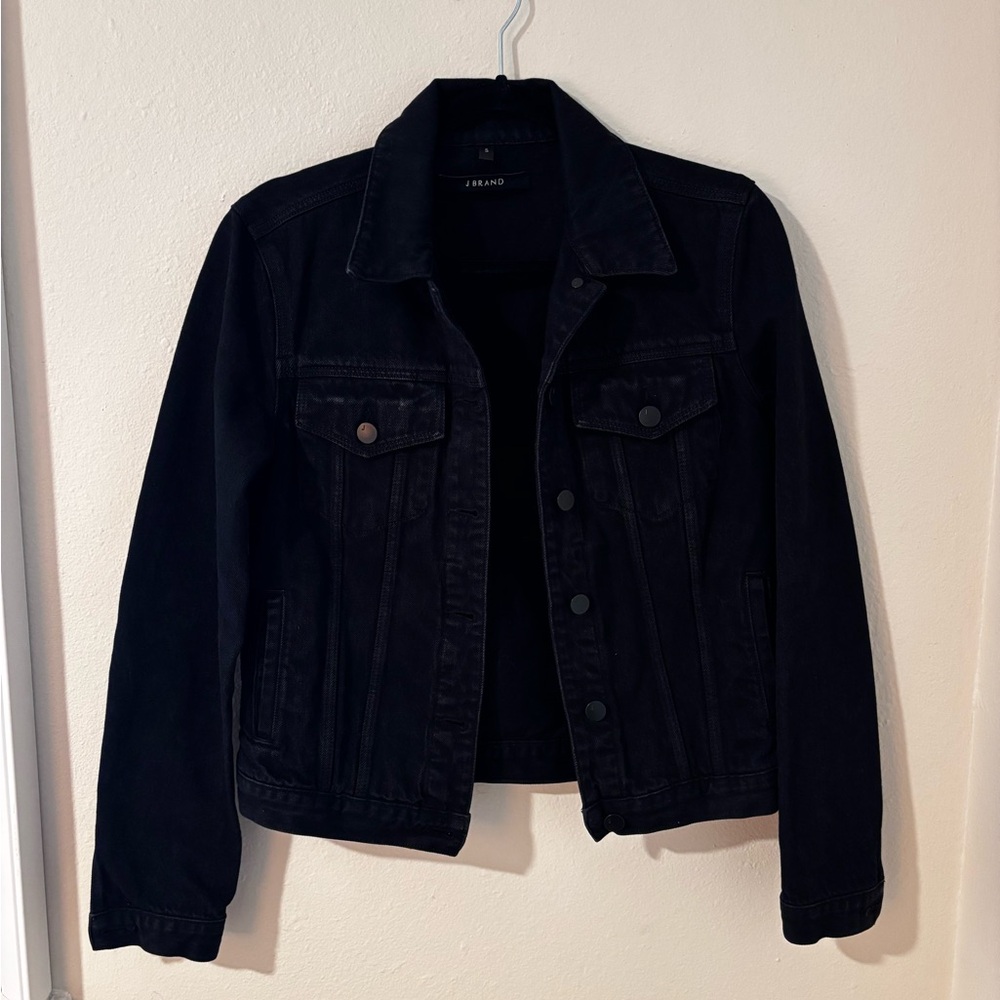 J Brand Black Slim Fit  Denim Jacket Size S